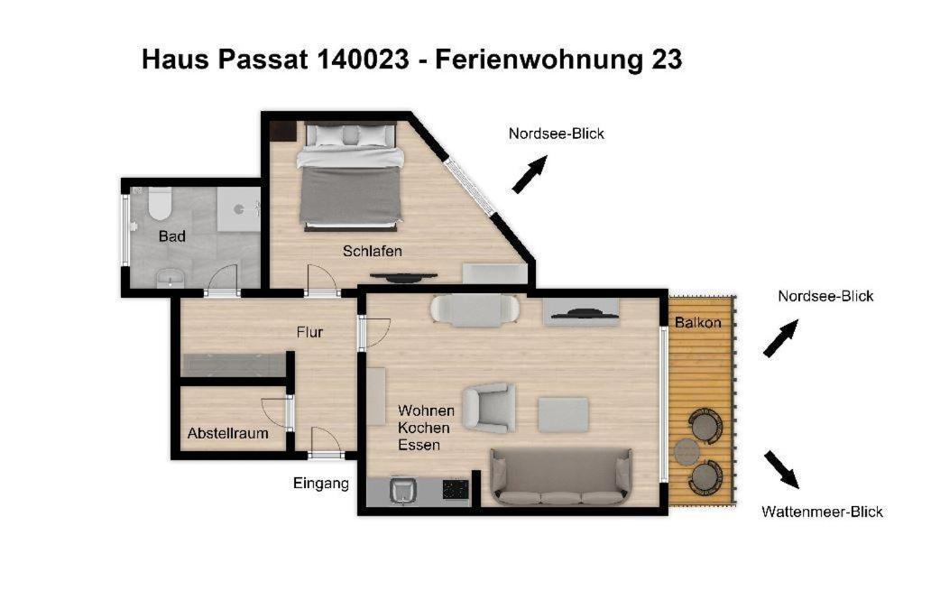 Haus Passat Ferienwohnung 23 Wangerooge Exteriér fotografie